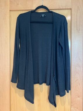 Volcom Women's Black Open-Front Lightweight Cardigan